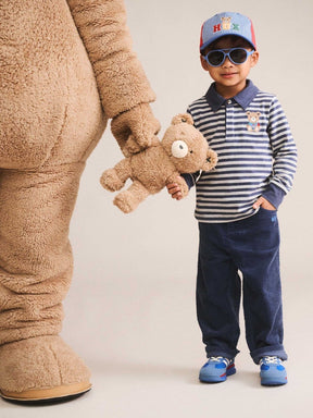 INK STRIPE SITTING HUX POLO LONG SLEEVE TOP (PREORDER) - HUXBABY