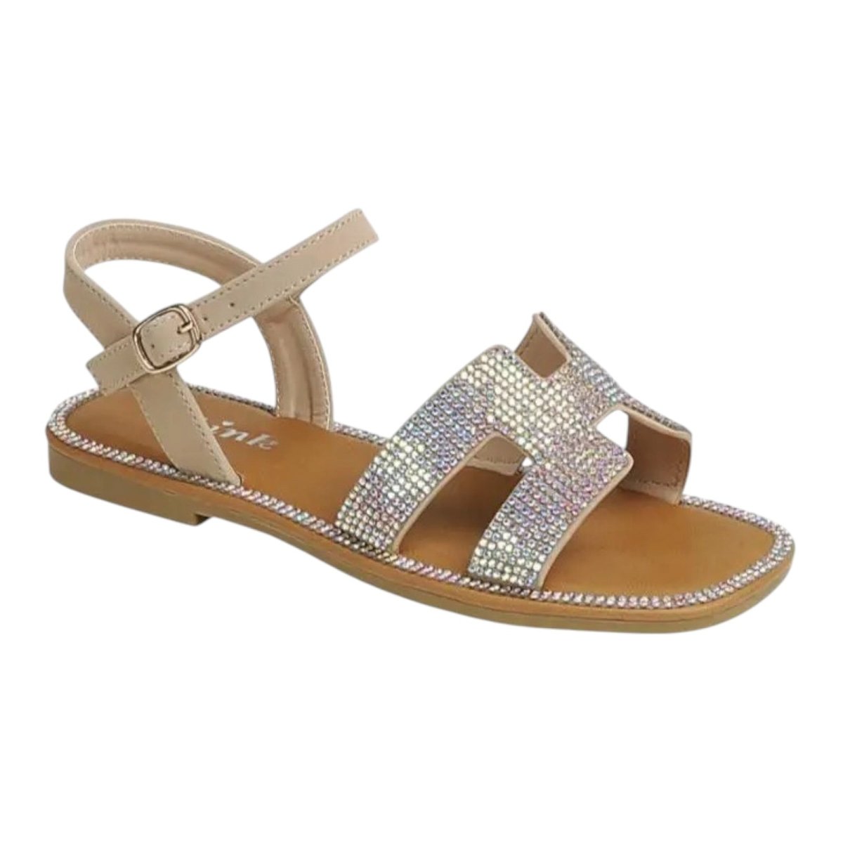 IRIDESCENT CRYSTAL H SANDALS - MINI DREAMERS