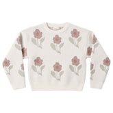 IVORY FLOWER ASPEN KNITTED SWEATER - RYLEE + CRU - SWEATERS