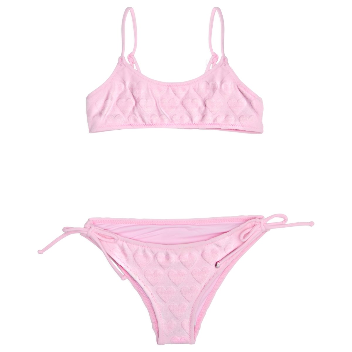 JAIDEN HEART EMBOSSED TWO PIECE SWIMSUIT - MC2 SAINT BARTH KIDS