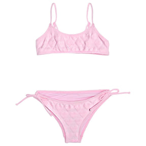 JAIDEN HEART EMBOSSED TWO PIECE SWIMSUIT - TWO PIECE BIKINI