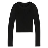 JEANNIE SOLID RIBBED KNIT SWEATER (PREORDER) - KATIE J NYC
