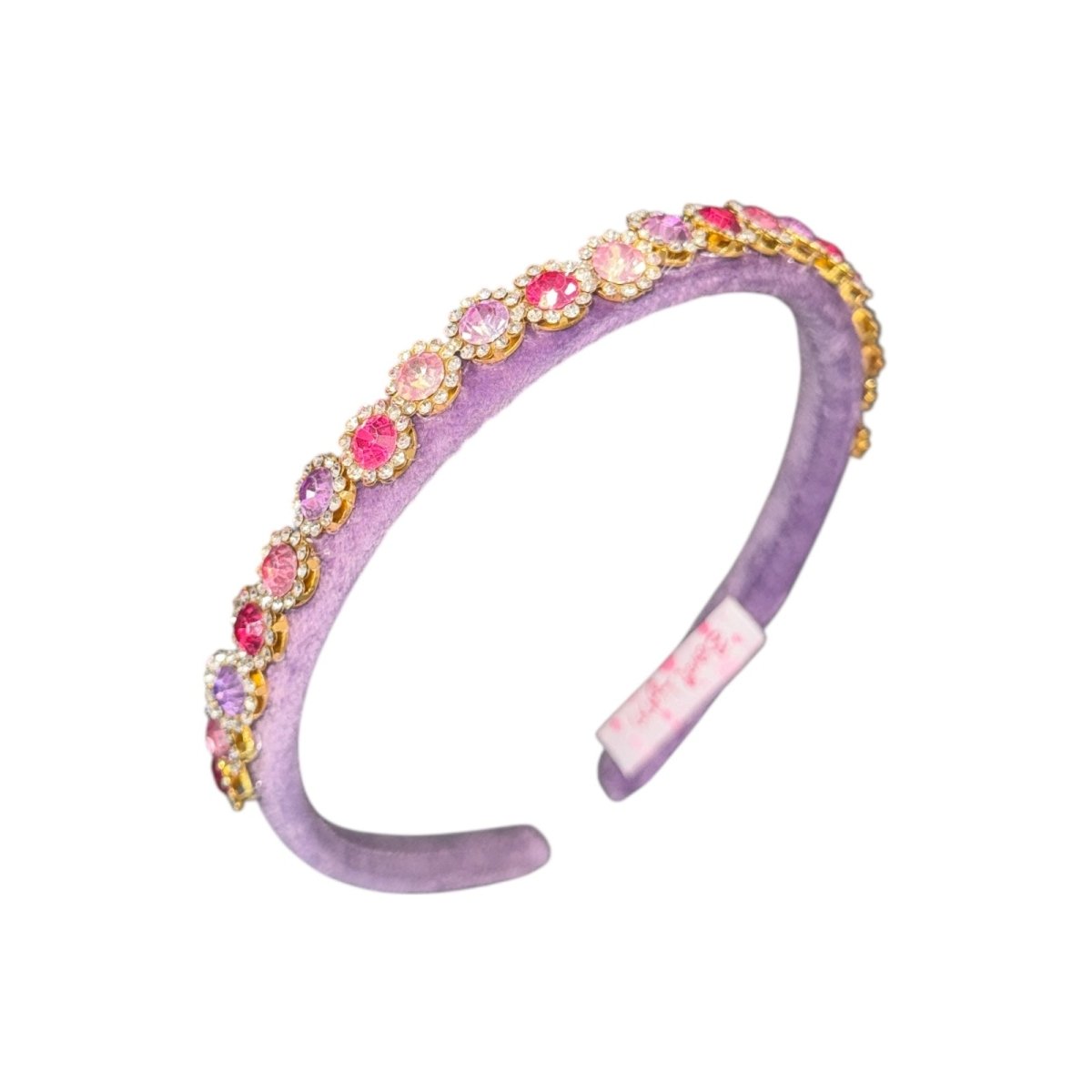 JEWEL STONE VELVET THIN HEADBAND - HEADBANDS