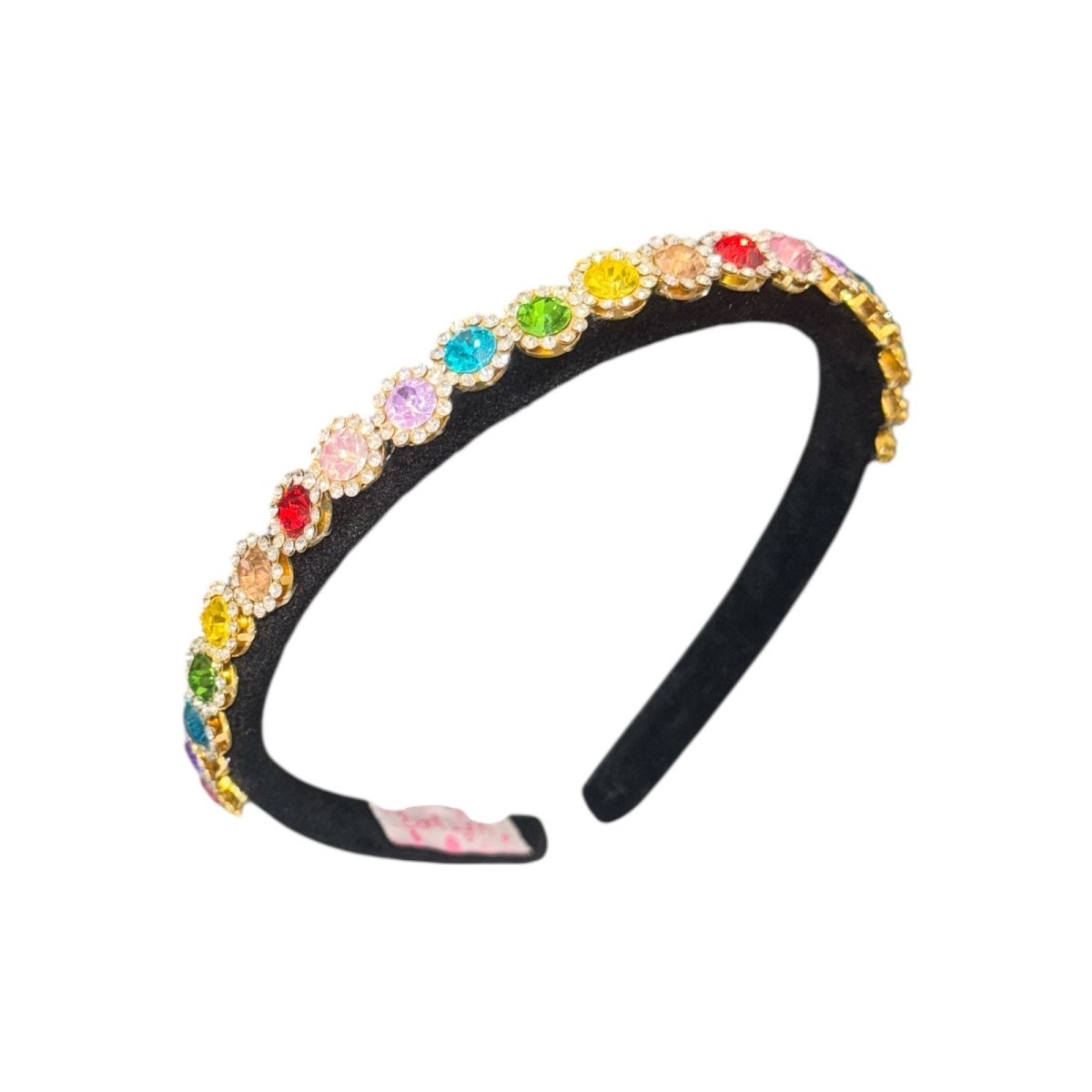 JEWEL STONE VELVET THIN HEADBAND - HEADBANDS