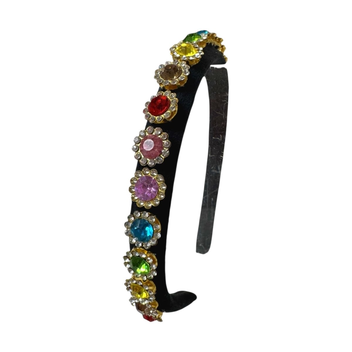 JEWEL STONE VELVET THIN HEADBAND (PREORDER) - BARI LYNN