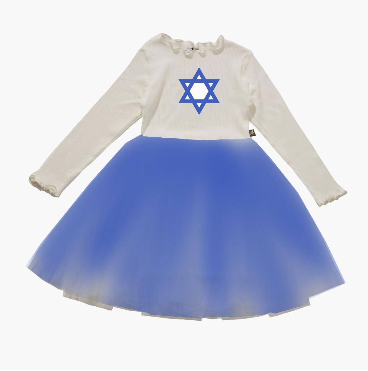 JEWISH STAR FRILL TUTU DRESS - PETITE HAILEY