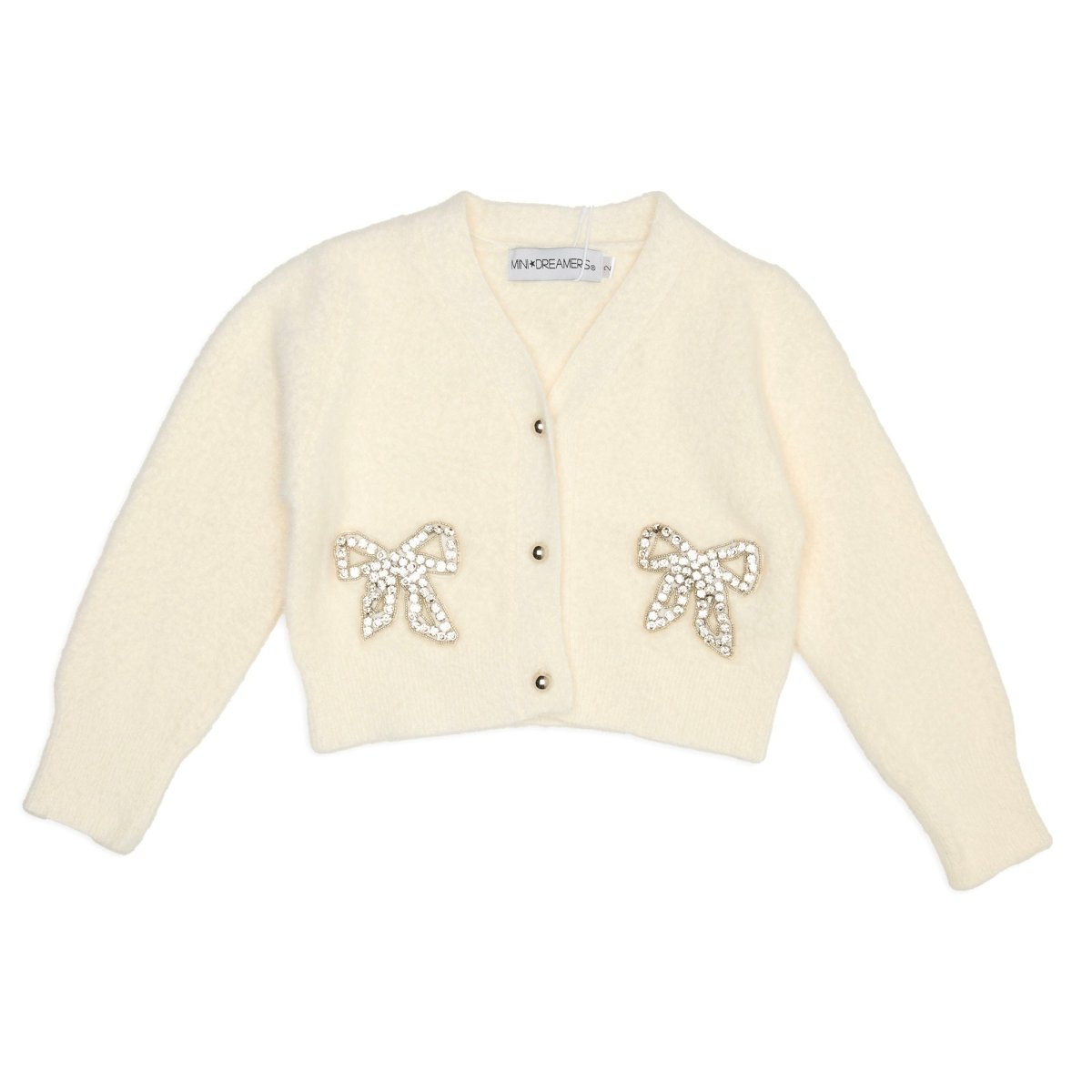 JOELLE BOW CARDIGAN - MINI DREAMERS