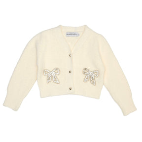 JOELLE BOW CARDIGAN - MINI DREAMERS