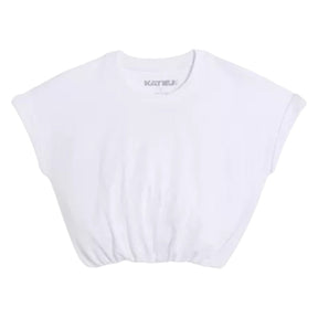JOJO BUBBLE CROP TOP - SHORT SLEEVE TOPS