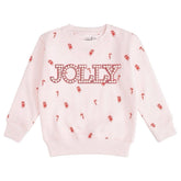 JOLLY PEARL PATCH CANDY CANE SWEATSHIRT (PREORDER) - SWEET WINK