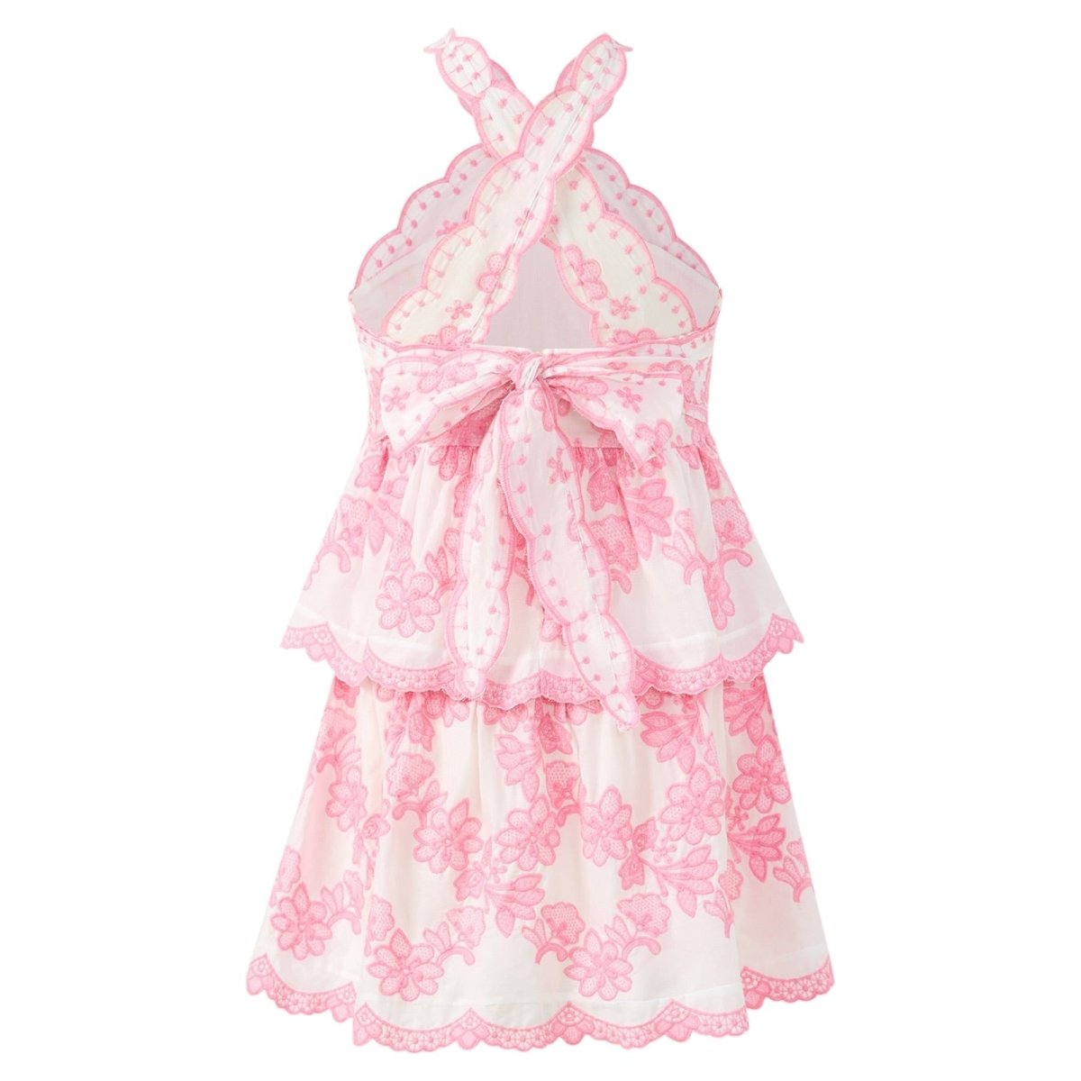 JOSIE EMBROIDERED HALTER DRESS (PREORDER) - MARLO