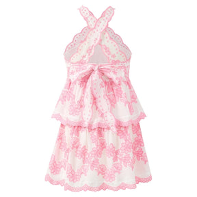 JOSIE EMBROIDERED HALTER DRESS (PREORDER) - MARLO