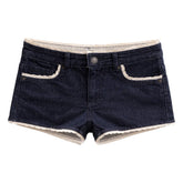 KAUAI DENIM LACE TRIM SHORTS - KATIE J NYC - SHORTS