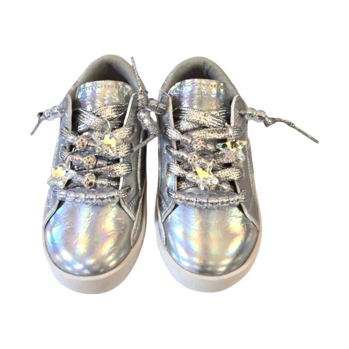 KELLY BEADED IRIDESCENT METALLIC SNEAKERS (PREORDER) - MINI DREAMERS
