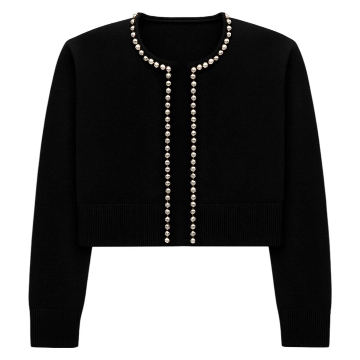 KITTY PEARL TRIM CARDIGAN (PREORDER) - KATIE J NYC