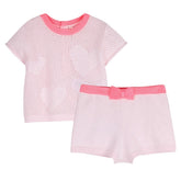 KNITTED HEART TOP AND SHORTS SET (PREORDER) - BILLIEBLUSH