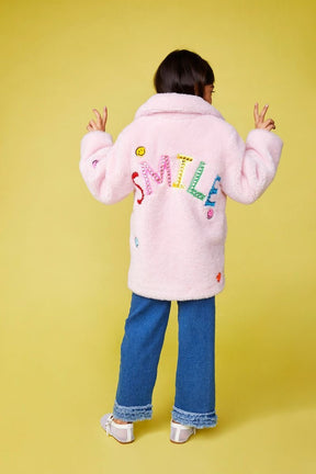 KYLIE SMILE SHERPA COAT - JACKETS