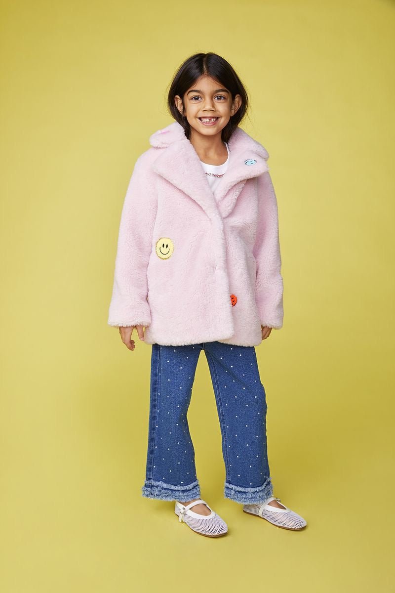 KYLIE SMILE SHERPA COAT - JACKETS