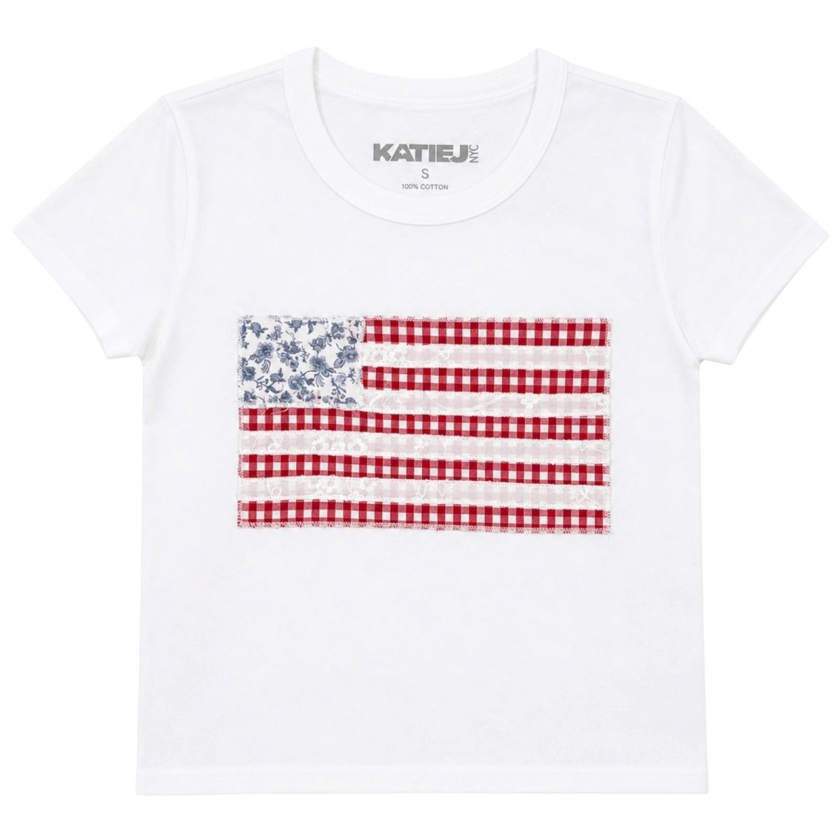 LACE AMERICAN FLAG TSHIRT - KATIE J NYC