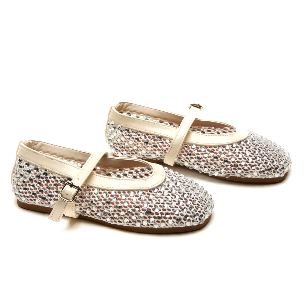 LALA MESH FLATS W/ STONES - FLATS