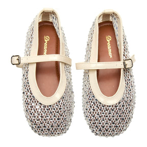 LALA MESH FLATS W/ STONES - FLATS