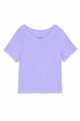 LAVENDER LIVI RIBBED TSHIRT - SHORT SLEEVE TOPS