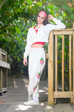 LEAH STRAWBERRY SWEATPANTS - KATIE J NYC - SWEATPANTS