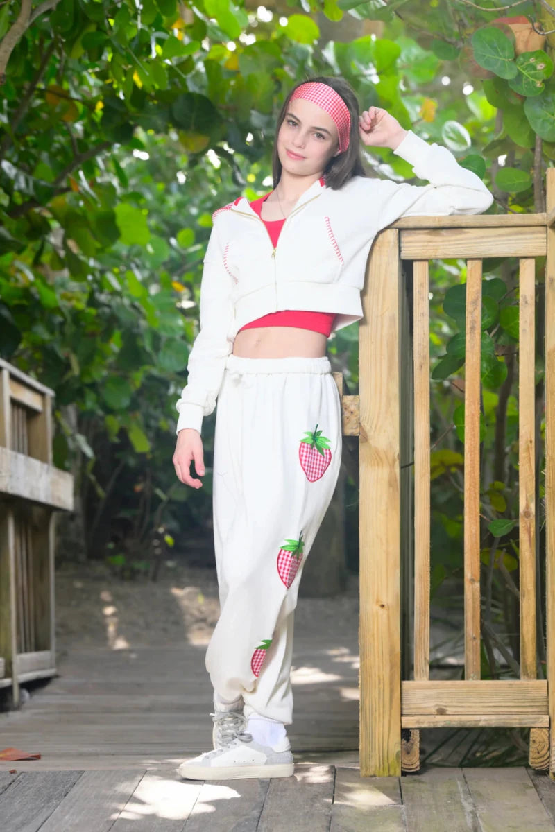 LEAH STRAWBERRY SWEATPANTS - KATIE J NYC - SWEATPANTS