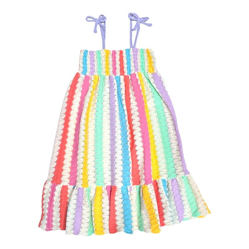 LEONOR PASTEL STRIPE DRESS - MC2 SAINT BARTH KIDS