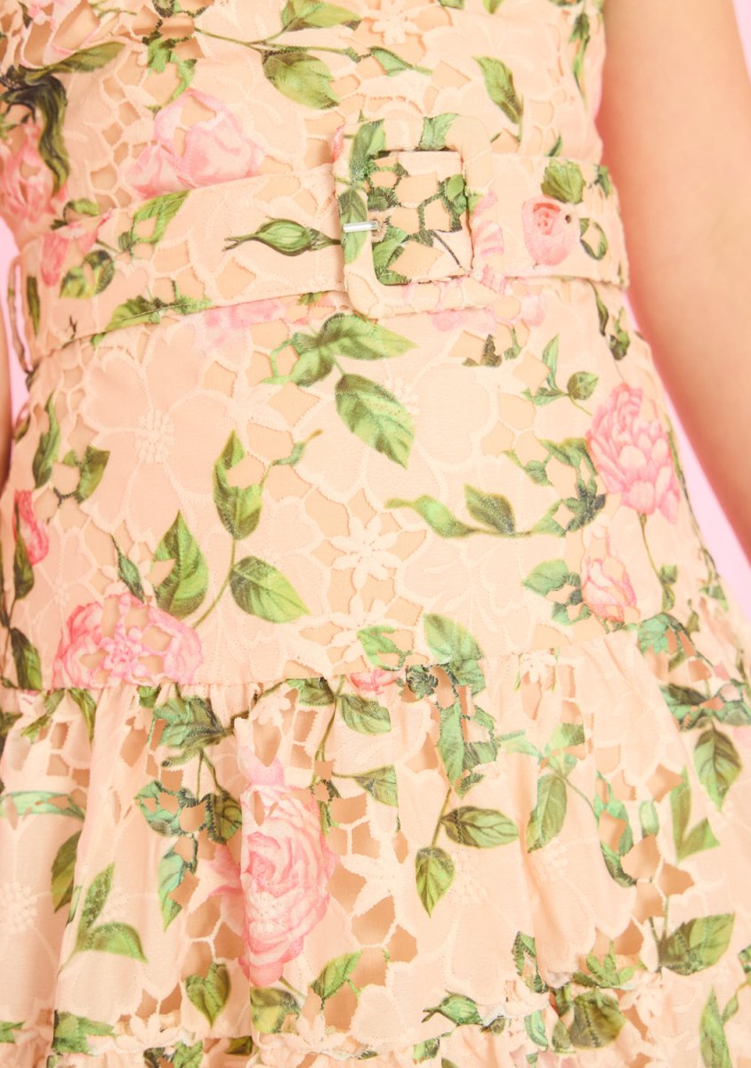 LEONORA EMBROIDERED FLORAL MINI DRESS 5/6 / PINK LEONORA EMBROIDERED FLORAL MINI DRESS 5/6 / PINK
