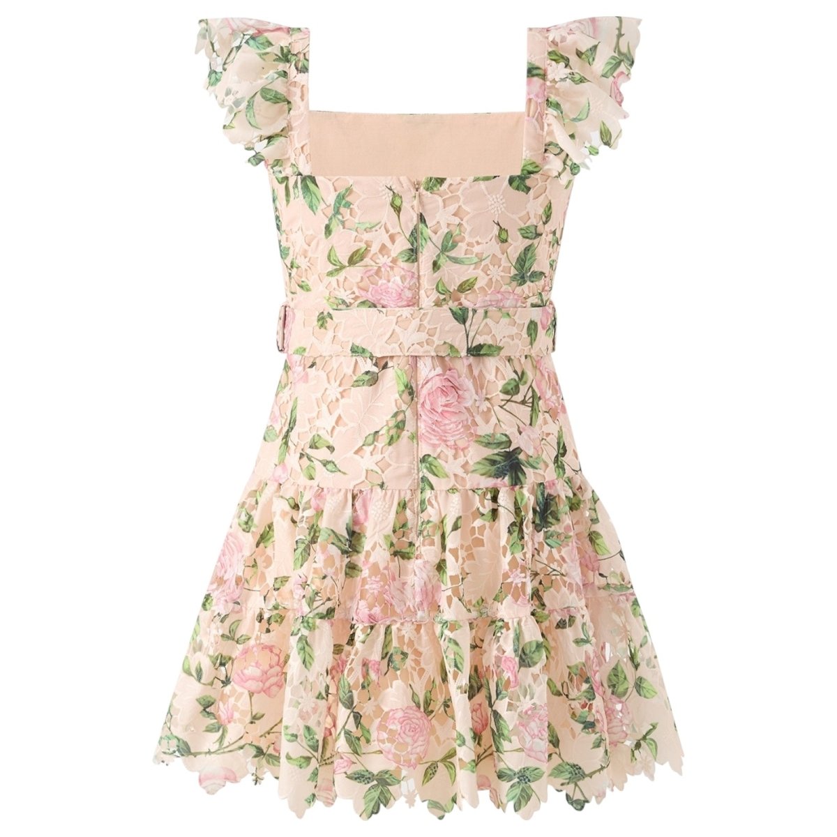 LEONORA EMBROIDERED FLORAL MINI DRESS (PREORDER) - MARLO
