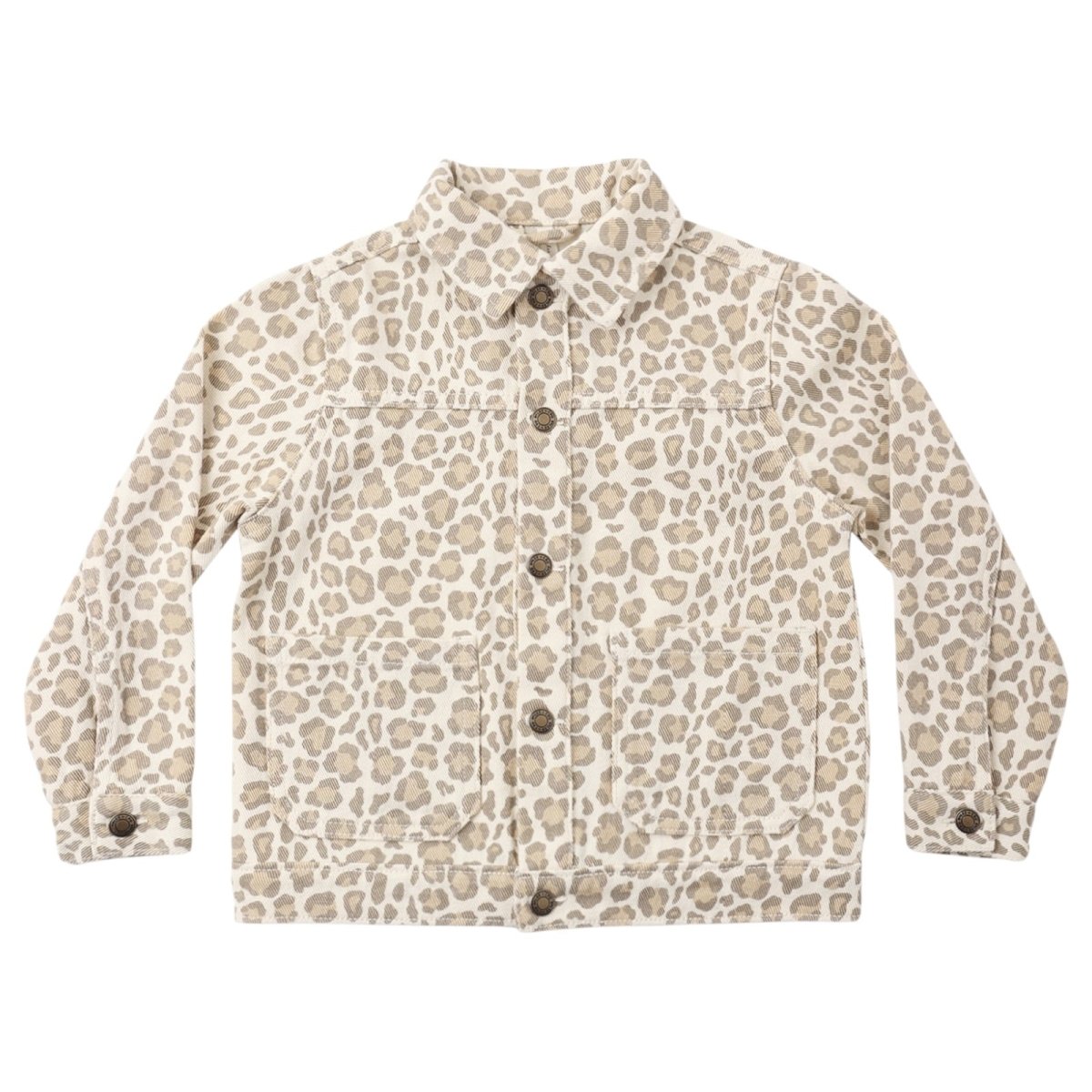 LEOPARD DENIM JACKET - RYLEE + CRU - JACKETS