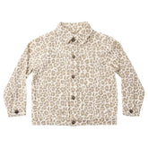 LEOPARD DENIM JACKET - RYLEE + CRU - JACKETS