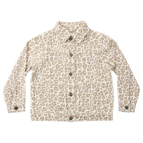 LEOPARD DENIM JACKET - RYLEE + CRU - JACKETS
