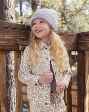 LEOPARD DENIM JACKET - RYLEE + CRU - JACKETS