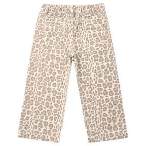 LEOPARD STRAIGHT LEG DENIM PANTS - RYLEE + CRU - PANTS