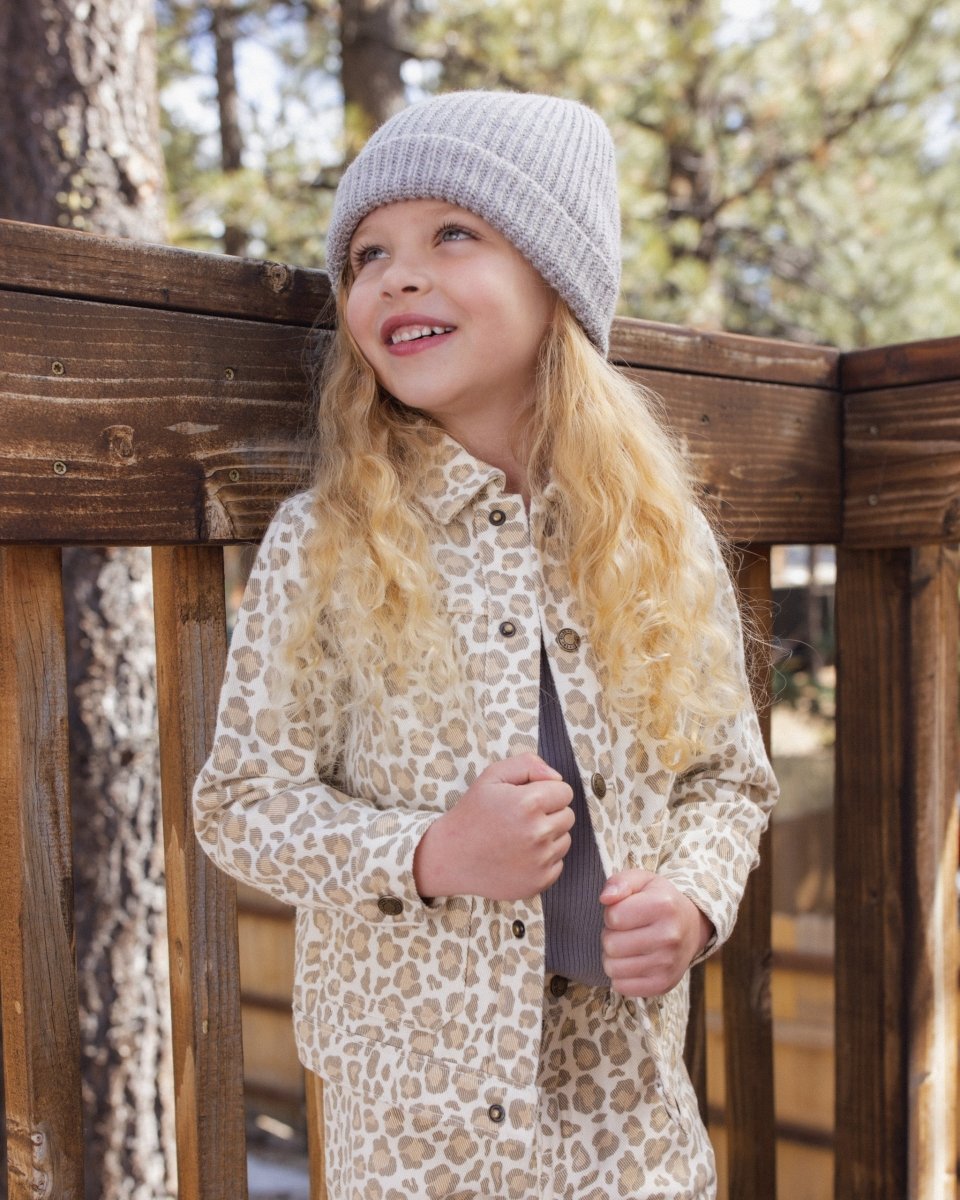 LEOPARD STRAIGHT LEG DENIM PANTS - RYLEE + CRU - PANTS