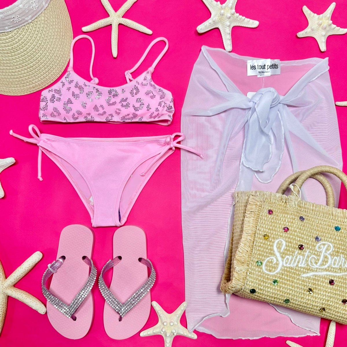 LEOPARD STRASS JAIDEN TWO PIECE BIKINI - MC2 SAINT BARTH KIDS