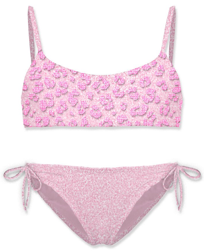 LEOPARD STRASS JAIDEN TWO PIECE BIKINI (PREORDER) - MC2 SAINT BARTH KIDS
