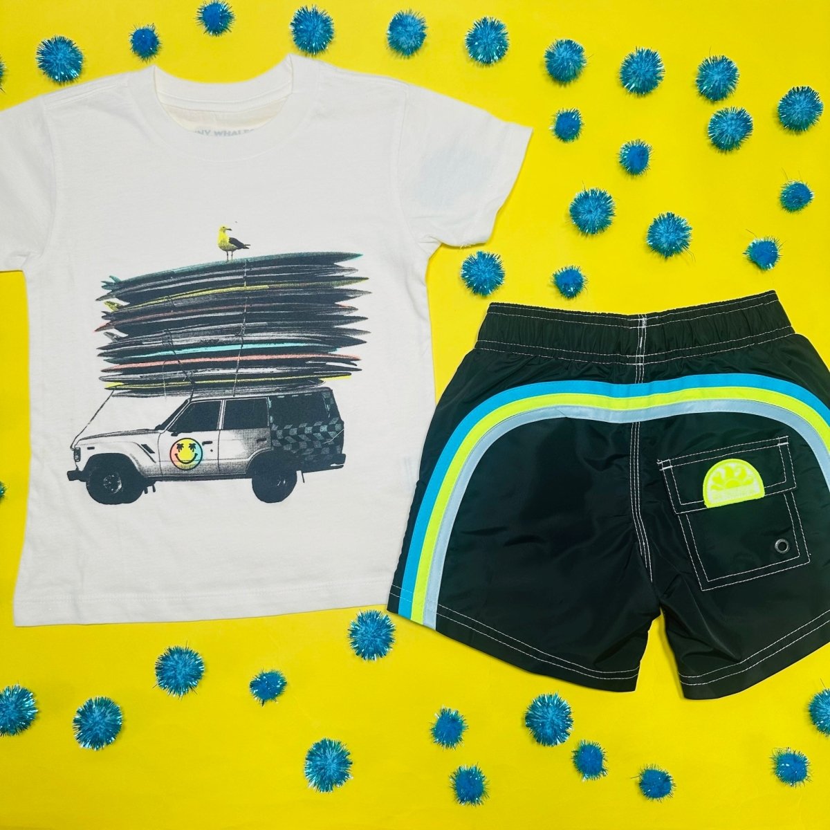 LETS GO SURF TSHIRT - TINY WHALES