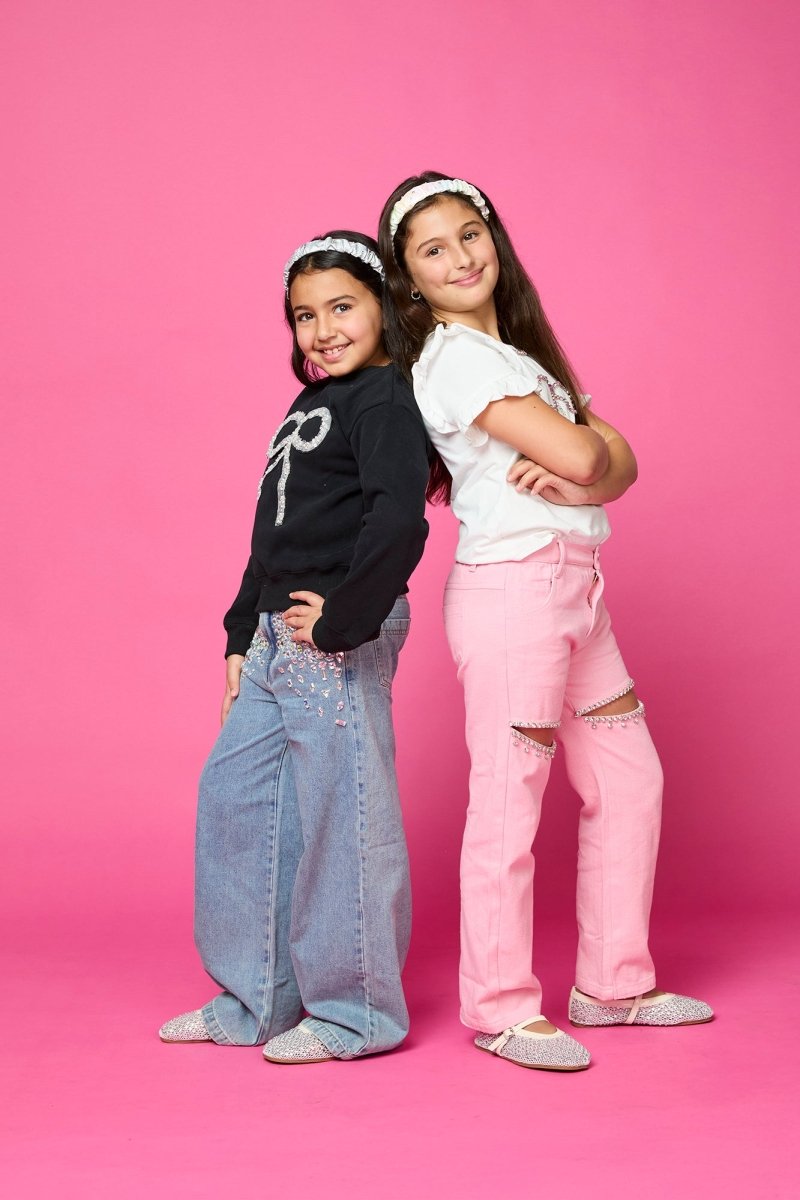 LIA GEMSTONE DENIM PANTS - PANTS