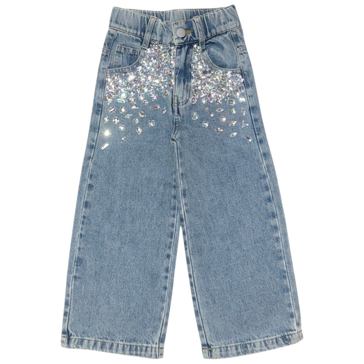 LIA GEMSTONE DENIM PANTS - MINI DREAMERS
