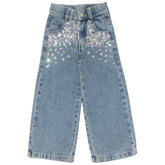 LIA GEMSTONE DENIM PANTS - PANTS