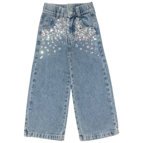 LIA GEMSTONE DENIM PANTS - PANTS