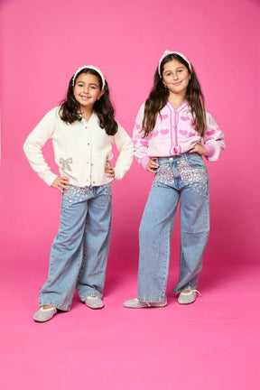 LIA GEMSTONE DENIM PANTS - PANTS