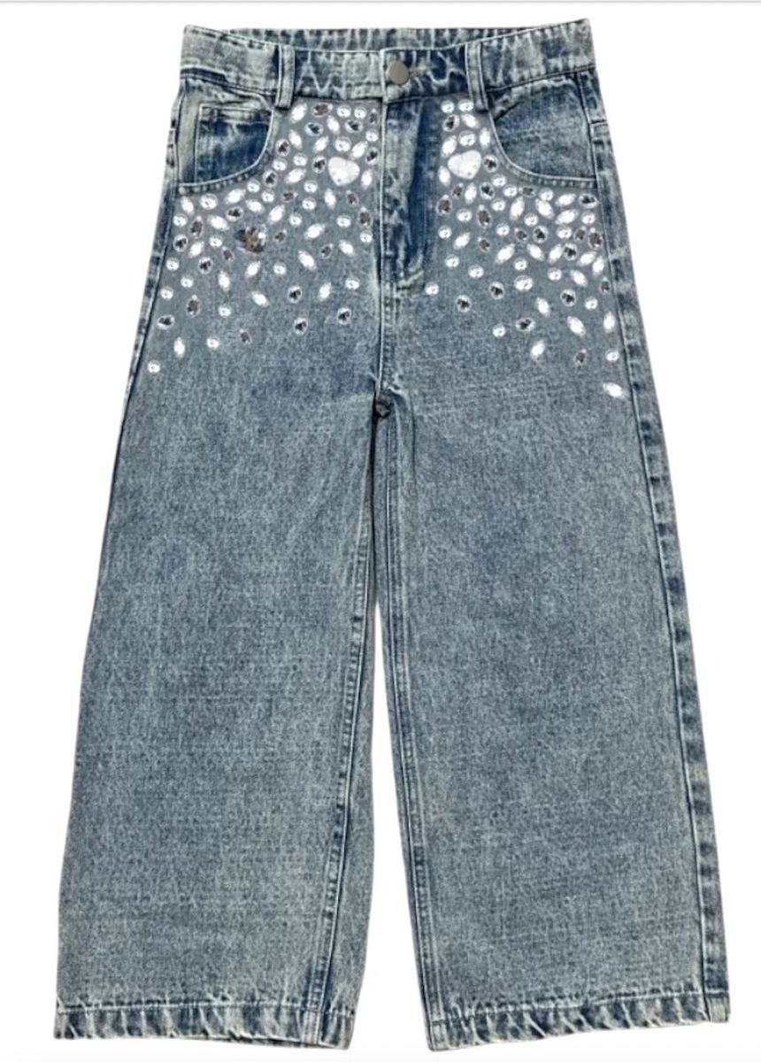 LIA GEMSTONE DENIM PANTS (PREORDER) - PANTS