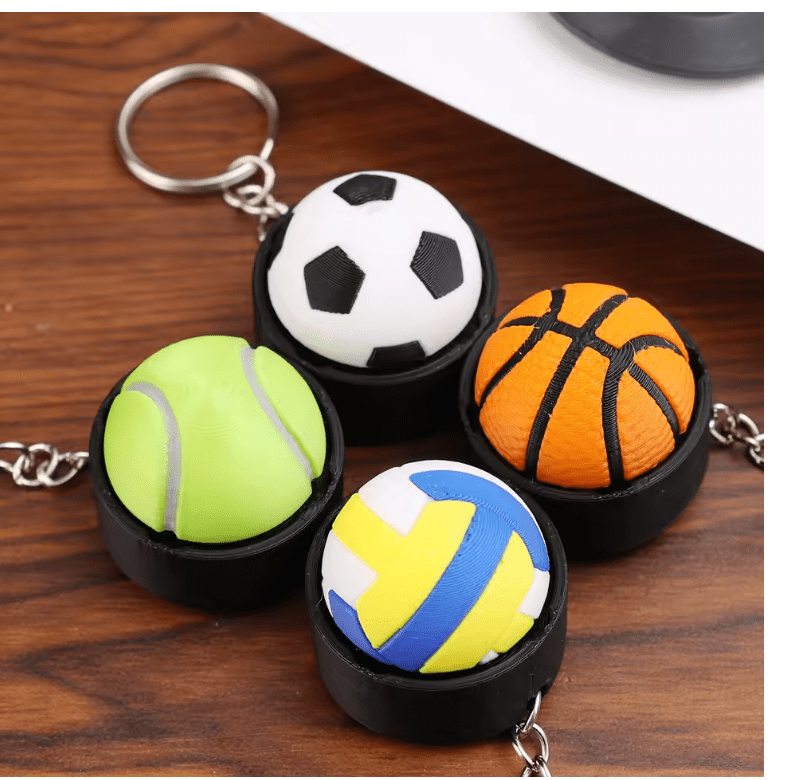 LIGHT UP SPORTS CLICKING FIDGET KEYCHAIN - MINI DREAMERS - TOYS