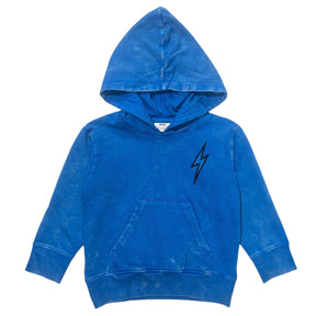 LIGHTNING BOLT ENZYME DISTRESSED HOODIE - HOODIES