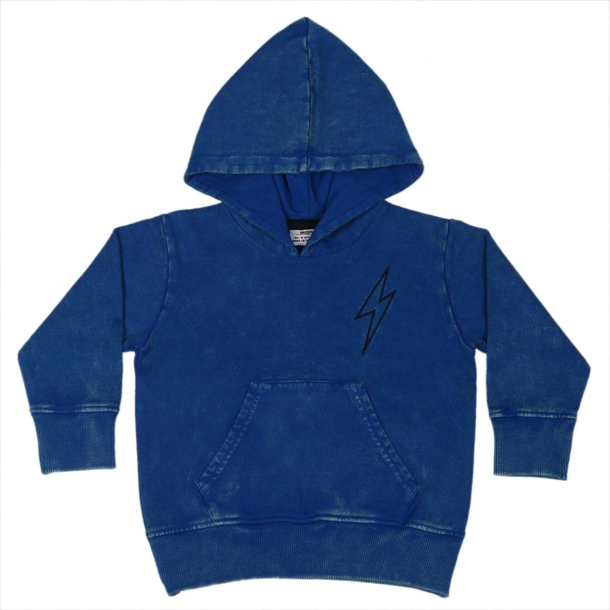 LIGHTNING BOLT ENZYME DISTRESSED HOODIE (PREORDER) - MISH MISH