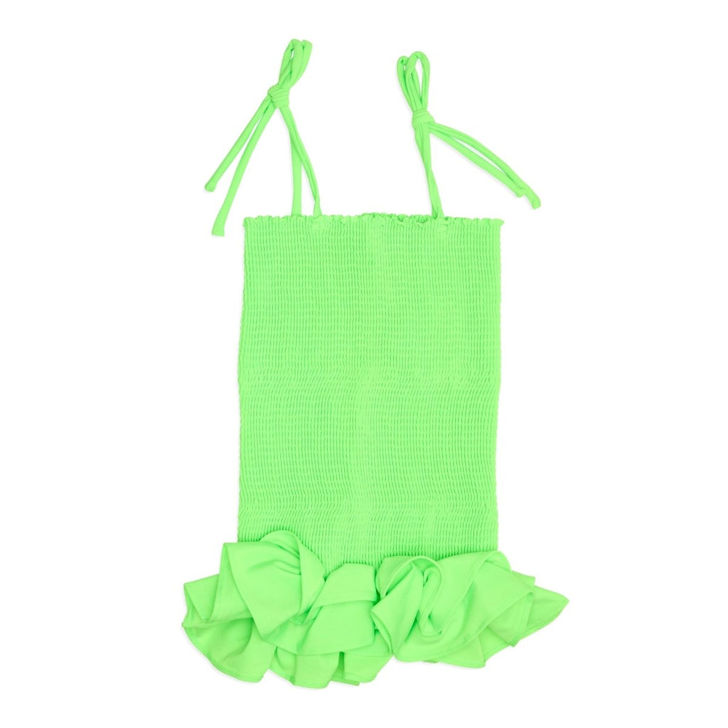 lime green infant dress BILLIE SMOCKED by LITTLE PEIXOTO | Kids Fashion YGroup_11204